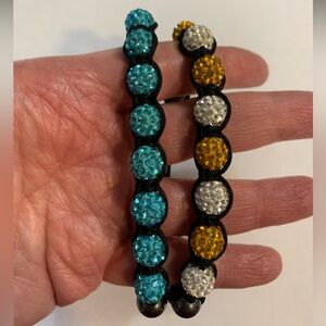Two Shamballa Design Shining crystals bracelets